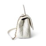 21A White Caviar Quilted Coco Handle Small Light Gold Hardware - Image 12