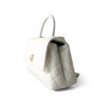 21A White Caviar Quilted Coco Handle Small Light Gold Hardware - Image 11