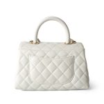 21A White Caviar Quilted Coco Handle Small Light Gold Hardware - Image 4