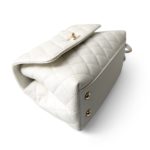 21A White Caviar Quilted Coco Handle Small Light Gold Hardware - Image 16