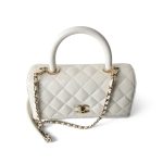 21A White Caviar Quilted Coco Handle Small Light Gold Hardware - Image 14