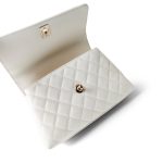 21A White Caviar Quilted Coco Handle Small Light Gold Hardware - Image 18