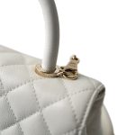 21A White Caviar Quilted Coco Handle Small Light Gold Hardware - Image 8