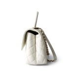 21A White Caviar Quilted Coco Handle Small Light Gold Hardware - Image 3