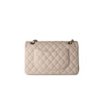 20C Light Beige Caviar Quilted Classic Flap Medium Light Gold Hardware - Image 7