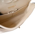 20C Light Beige Caviar Quilted Classic Flap Medium Light Gold Hardware - Image 11