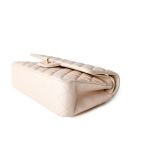 20C Light Beige Caviar Quilted Classic Flap Medium Light Gold Hardware - Image 10