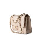 20C Light Beige Caviar Quilted Classic Flap Medium Light Gold Hardware - Image 3