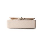 20C Light Beige Caviar Quilted Classic Flap Medium Light Gold Hardware - Image 5