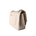 20C Light Beige Caviar Quilted Classic Flap Medium Light Gold Hardware - Image 6
