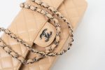 Beige Clair Caviar Quilted Classic Flap Medium Silver Hardware - Image 2