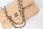 Beige Clair Caviar Quilted Classic Flap Medium Silver Hardware - Image 3
