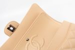 Beige Clair Caviar Quilted Classic Flap Medium Silver Hardware - Image 15