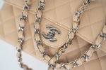 Beige Clair Caviar Quilted Classic Flap Small Silver Hardware - Image 6