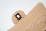 Beige Clair Caviar Quilted Classic Flap Small Silver Hardware - Image 8