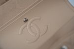 Beige Clair Caviar Quilted Classic Flap Small Silver Hardware - Image 10
