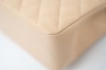 Beige Clair Caviar Quilted Classic Flap Small Silver Hardware - Image 12
