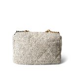Oreo Tweed Quilted Medium/Large 19 Flap Mixed Hardware - Image 3