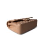 Dark Beige Lambskin Quilted Medium Classic Flap - Image 4