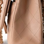 Dark Beige Lambskin Quilted Medium Classic Flap - Image 15