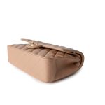 Dark Beige Lambskin Quilted Medium Classic Flap - Image 19