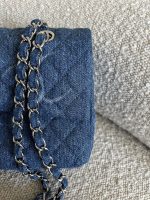 Denim Quilted Single Flap Medium SHW - Image 3