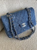 Denim Quilted Single Flap Medium SHW - Image 4