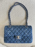 Denim Quilted Single Flap Medium SHW - Image 11