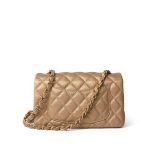 15C Gold Caviar Quilted Mini Rectangular Flap Antique Gold Hardware - Image 5