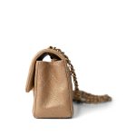 15C Gold Caviar Quilted Mini Rectangular Flap Antique Gold Hardware - Image 8
