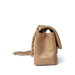 15C Gold Caviar Quilted Mini Rectangular Flap Antique Gold Hardware - Image 6