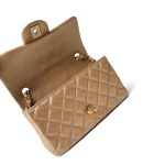 15C Gold Caviar Quilted Mini Rectangular Flap Antique Gold Hardware - Image 3