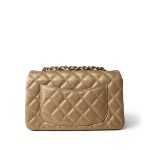 15C Gold Caviar Quilted Mini Rectangular Flap Antique Gold Hardware - Image 2