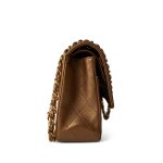 Vintage Gold Lambskin Quilted Classic Flap Medium Gold Hardware - Image 5