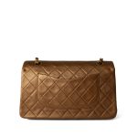 Vintage Gold Lambskin Quilted Classic Flap Medium Gold Hardware - Image 6