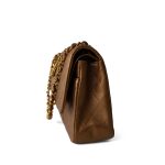 Vintage Gold Lambskin Quilted Classic Flap Medium Gold Hardware - Image 4