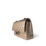 Gold Metallic Lambskin Quilted Classic Flap Medium Gold / Black - Image 5