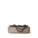 Gold Metallic Lambskin Quilted Classic Flap Medium Gold / Black - Image 9
