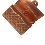 Metallic Gold Iridescent Calfskin Quilted Classic Flap Medium Aged Gold Hardware - Image 11
