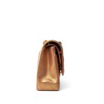 Metallic Gold Iridescent Calfskin Quilted Classic Flap Medium Aged Gold Hardware - Image 5