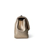 Metallic Gold Lambskin Quilted Mini Rectangular Flap - Image 4
