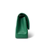 18S Emerald Green Caviar Quilted Jumbo Classic Flap Light Gold Hardware - Image 7