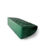 18S Emerald Green Caviar Quilted Jumbo Classic Flap Light Gold Hardware - Image 6