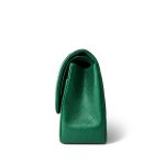 18S Emerald Green Caviar Quilted Jumbo Classic Flap Light Gold Hardware - Image 8
