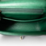 18S Emerald Green Mini Square Single Flap Light Gold Hardware - Image 10