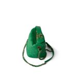 20S Small Perfect Meeting Green Lambskin Quilted Hobo Bag - Image 3