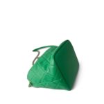 20S Small Perfect Meeting Green Lambskin Quilted Hobo Bag - Image 10