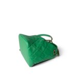 20S Small Perfect Meeting Green Lambskin Quilted Hobo Bag - Image 7