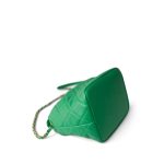 20S Small Perfect Meeting Green Lambskin Quilted Hobo Bag - Image 8