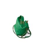 20S Small Perfect Meeting Green Lambskin Quilted Hobo Bag - Image 4